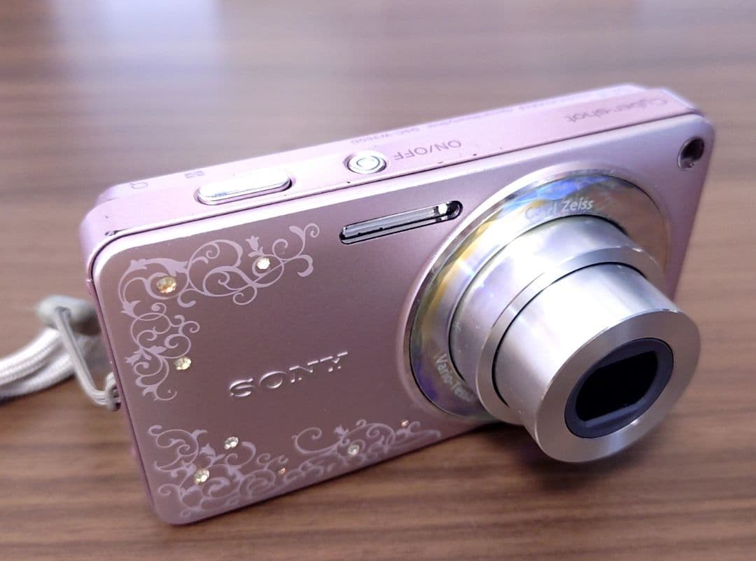 SONYサイバーショット★　DSC-W350D 桜色★名刺サイズ