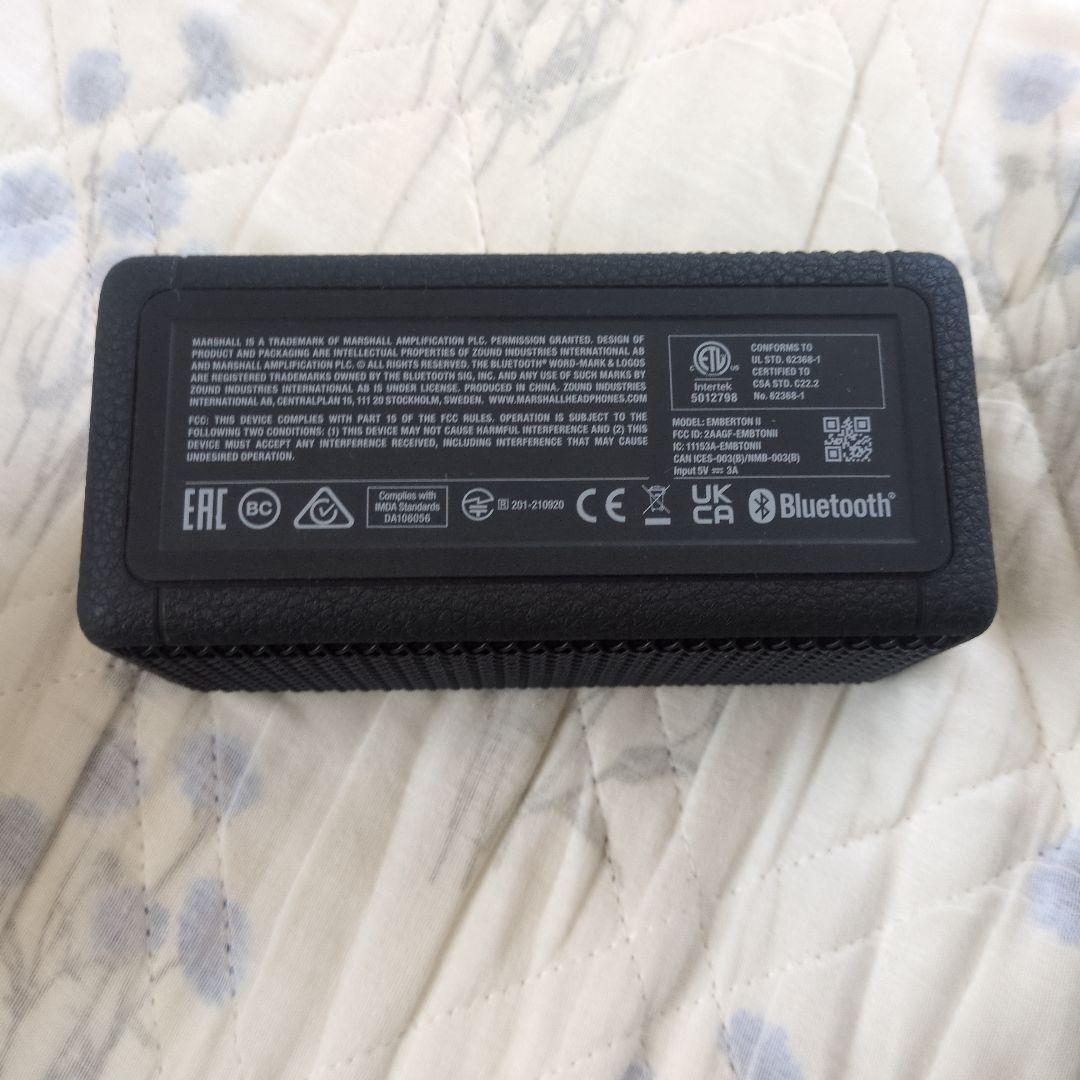 Marshall Emberton II ワイヤレススピーカー ブラック