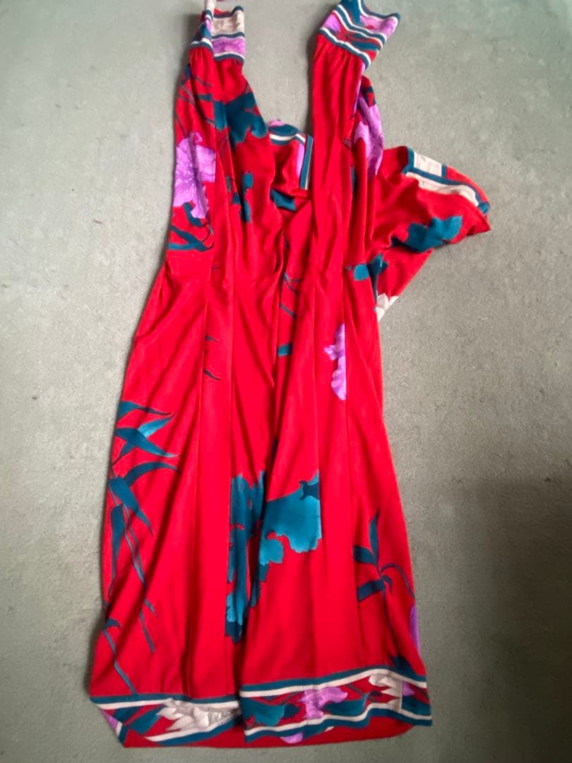 Leonard 花柄 長袖チュニック 赤