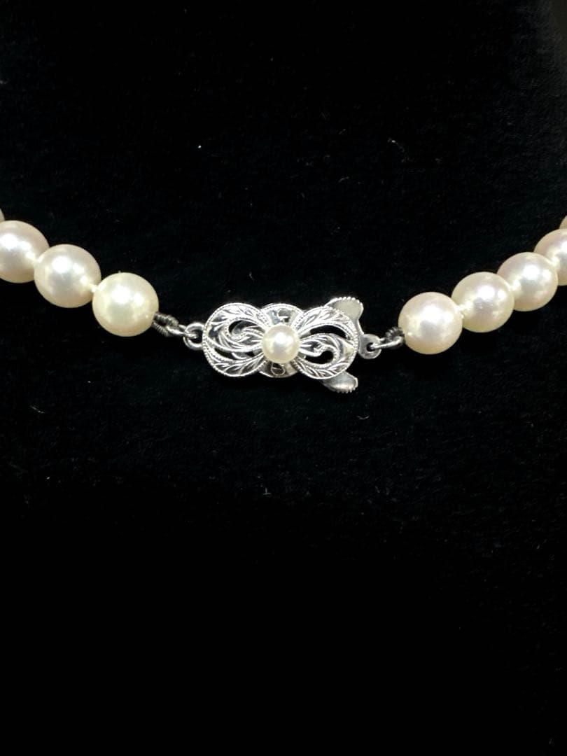 MIKIMOTO K14 WG 金無垢 真珠 パール ネックレス 約73.5cm