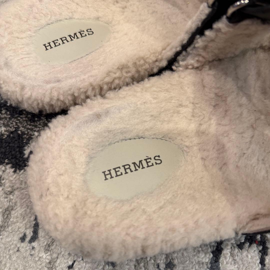 HERMÈS ブラック サンダル 28cm