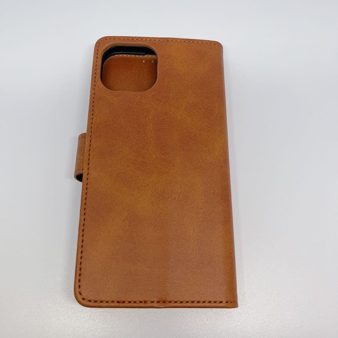 MuZiF iPhone 15 ケース 手帳型 ブラウン 全面保護 カード収納