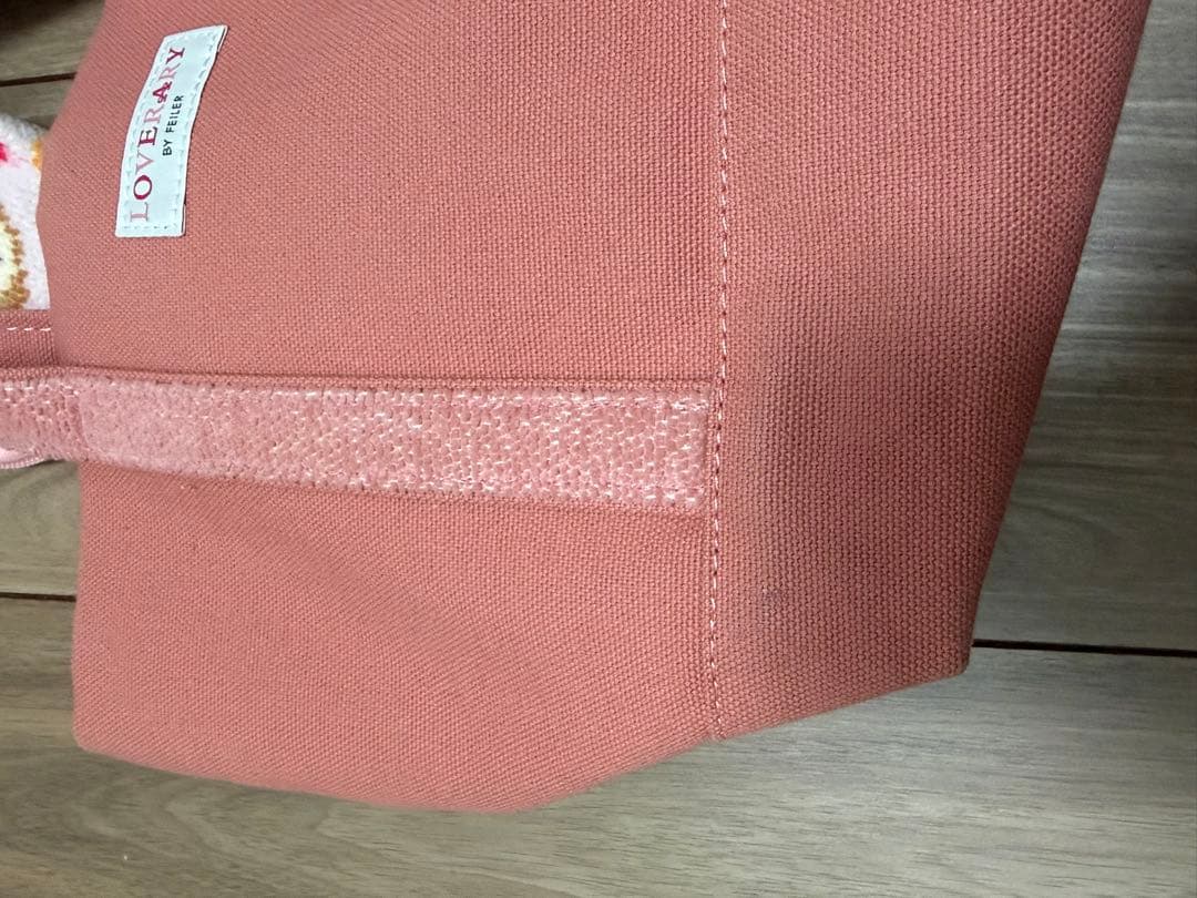 フェイラー　オールドテディ ワッペントートバッグ　ピンク