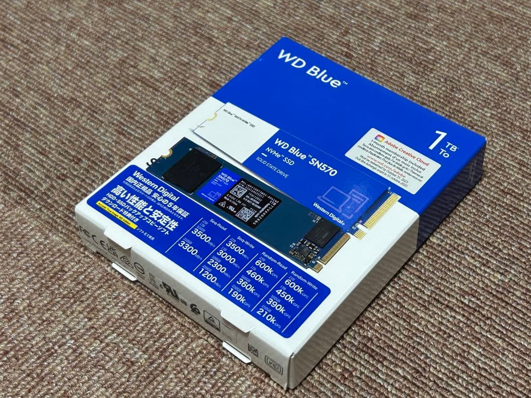 m.2 SSD 1TB WD SN570 NVMe 動作品 高速 ゲーミングPC