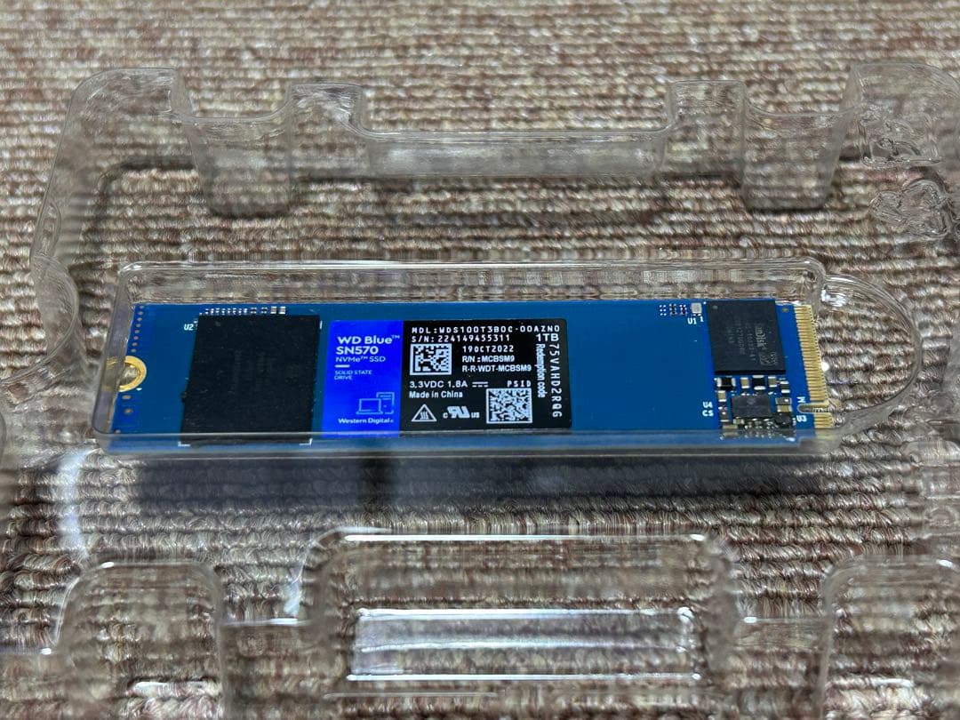 m.2 SSD 1TB WD SN570 NVMe 動作品 高速 ゲーミングPC