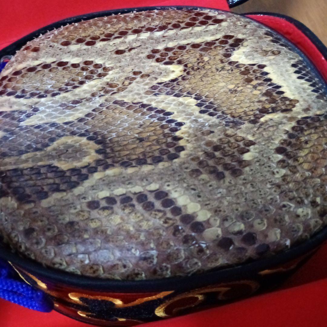 三線本体 ヘビ革 黒