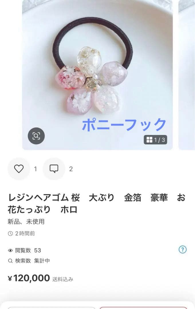 ひまういページ　レジンヘアゴム 2点 ポニーフック4点クリップ2点