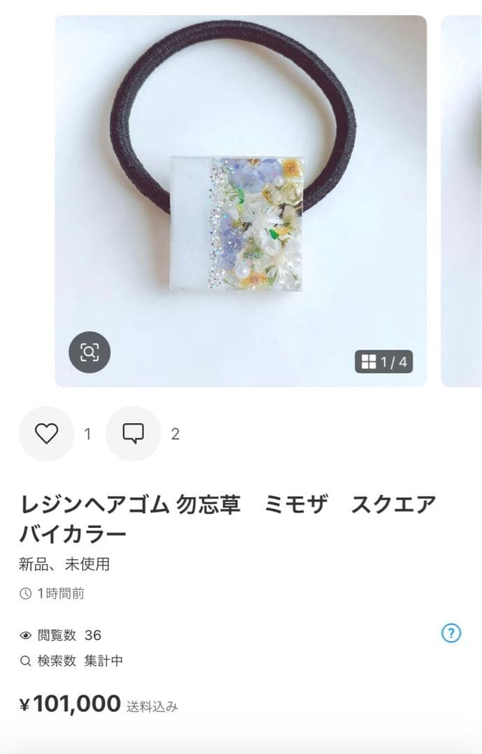 ひまういページ　レジンヘアゴム 2点 ポニーフック4点クリップ2点