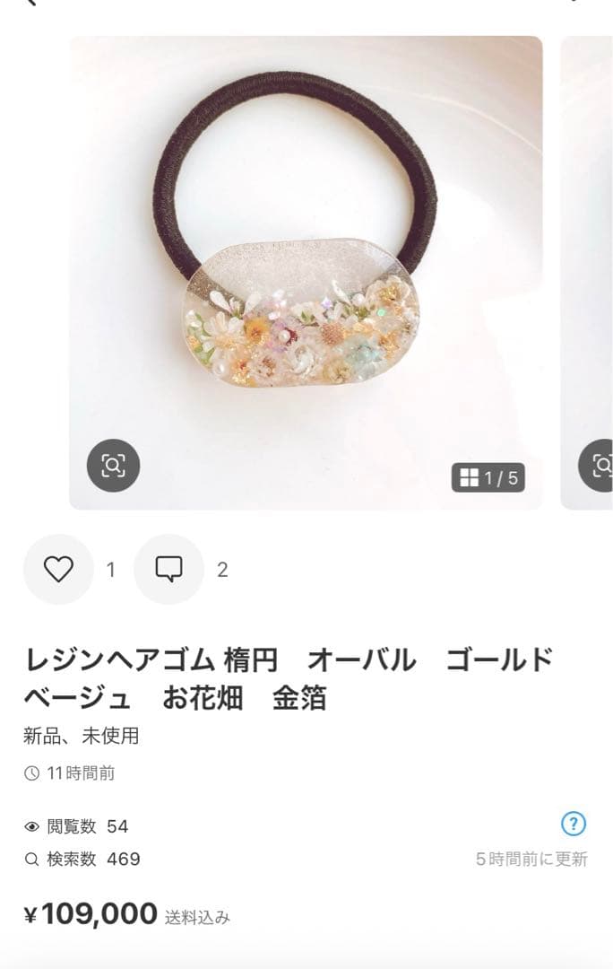 ひまういページ　レジンヘアゴム 2点 ポニーフック4点クリップ2点