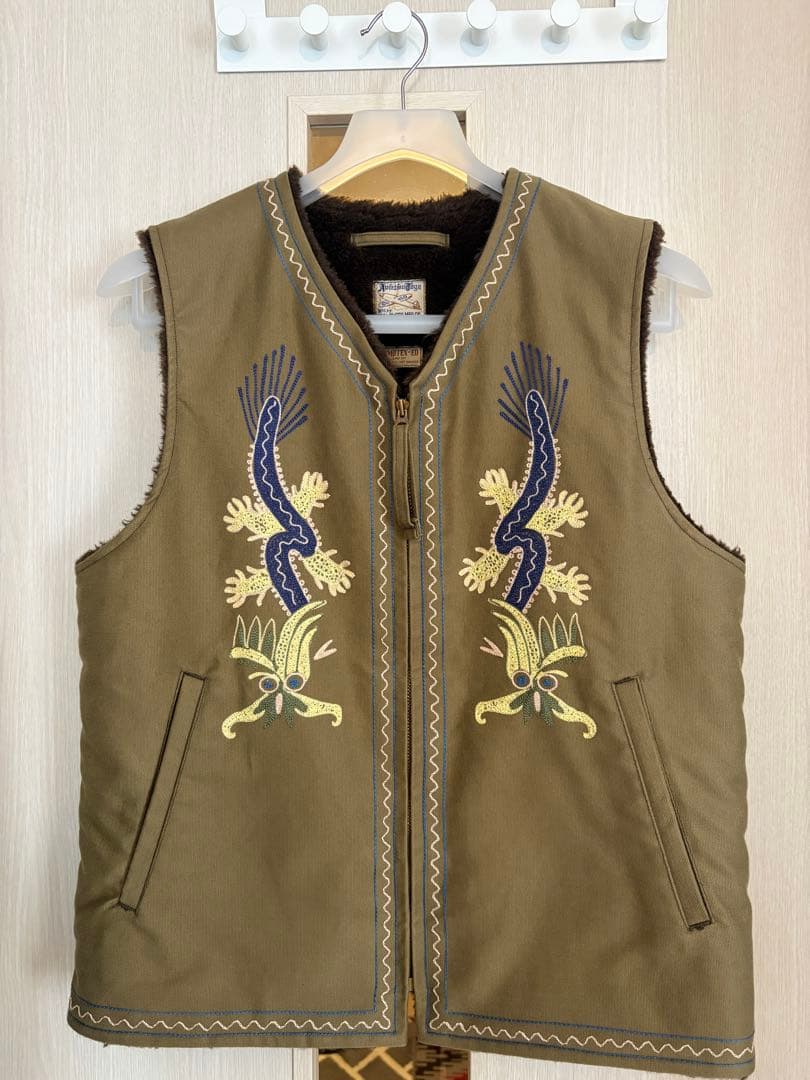 リアルマッコイズ N-1アルパカベスト カスタム刺繍 サイズ38