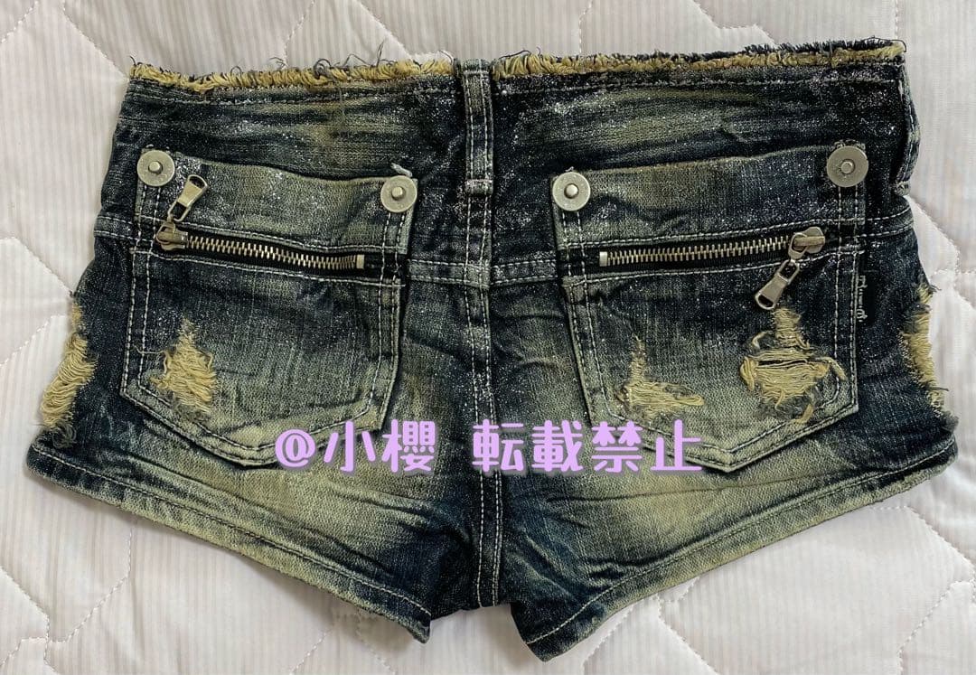 【希少】ギャル服◆d.i.a.ダメージ加工◆ラメ◆デニムショーパン◆平成ギャル