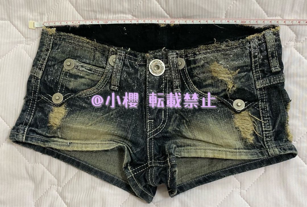 【希少】ギャル服◆d.i.a.ダメージ加工◆ラメ◆デニムショーパン◆平成ギャル