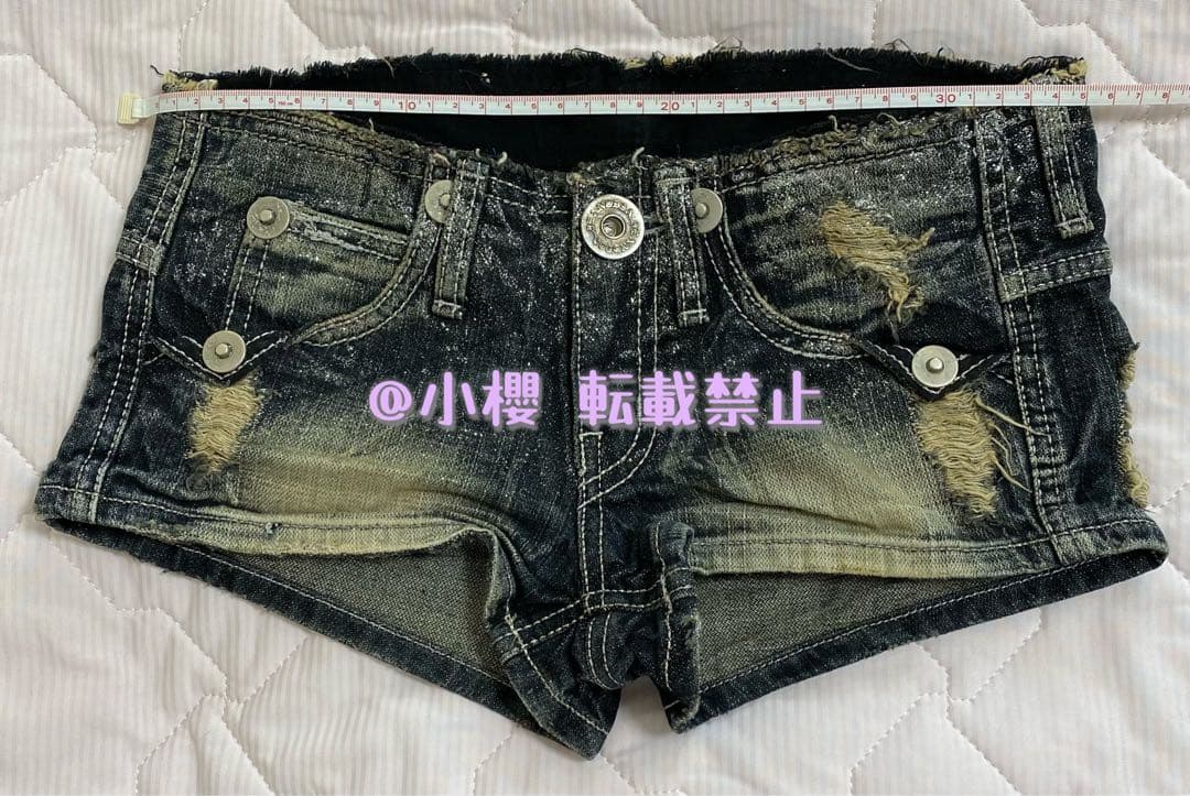 【希少】ギャル服◆d.i.a.ダメージ加工◆ラメ◆デニムショーパン◆平成ギャル