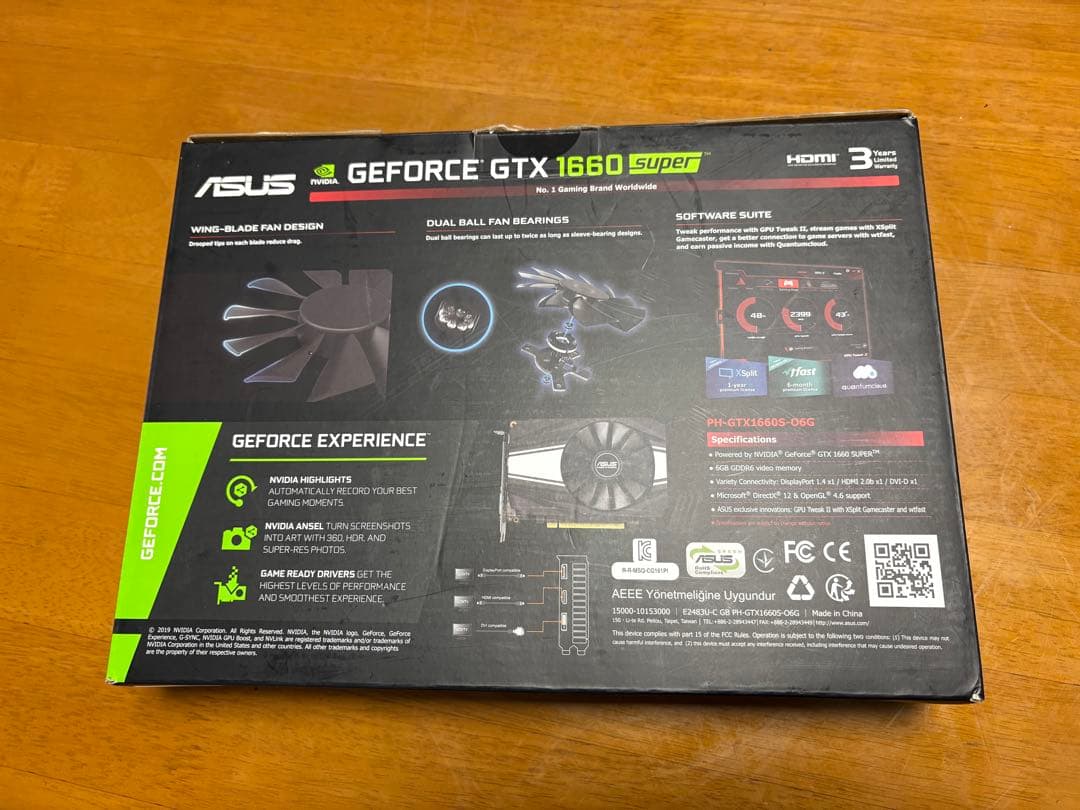 ASUS グラボ　PH-GTX1660S-O6G