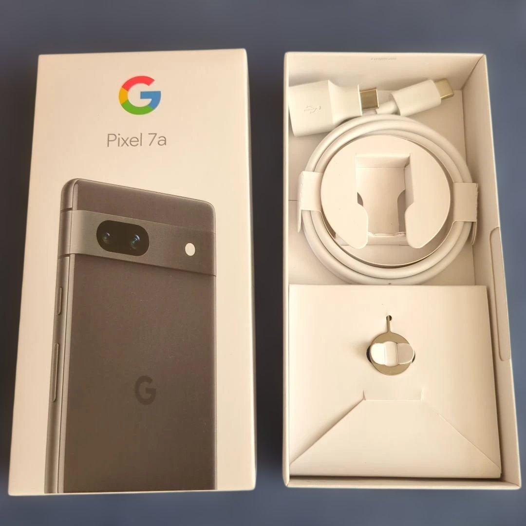 【ジャンク品】SIMフリーGoogle Pixel 7a充電ケーブル、ケース付き