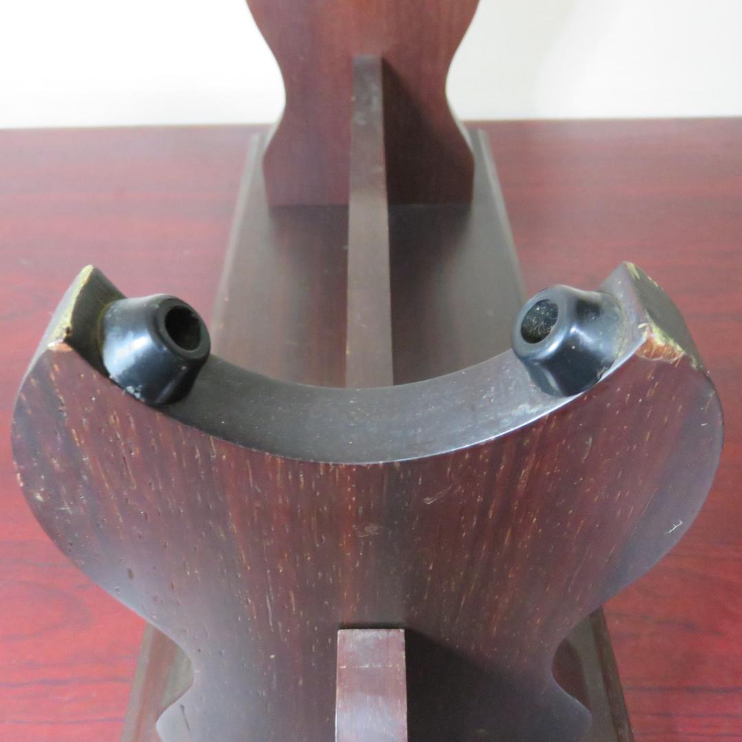 天然木 中筒台 象牙台 唐木 赤木 木製 牙飾り台 組み立て式