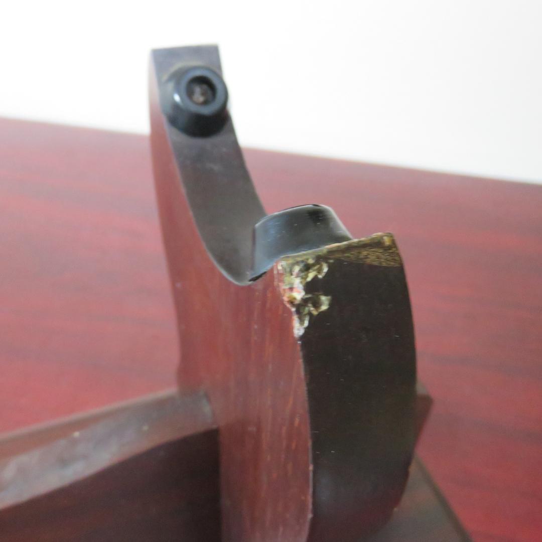 天然木 中筒台 象牙台 唐木 赤木 木製 牙飾り台 組み立て式