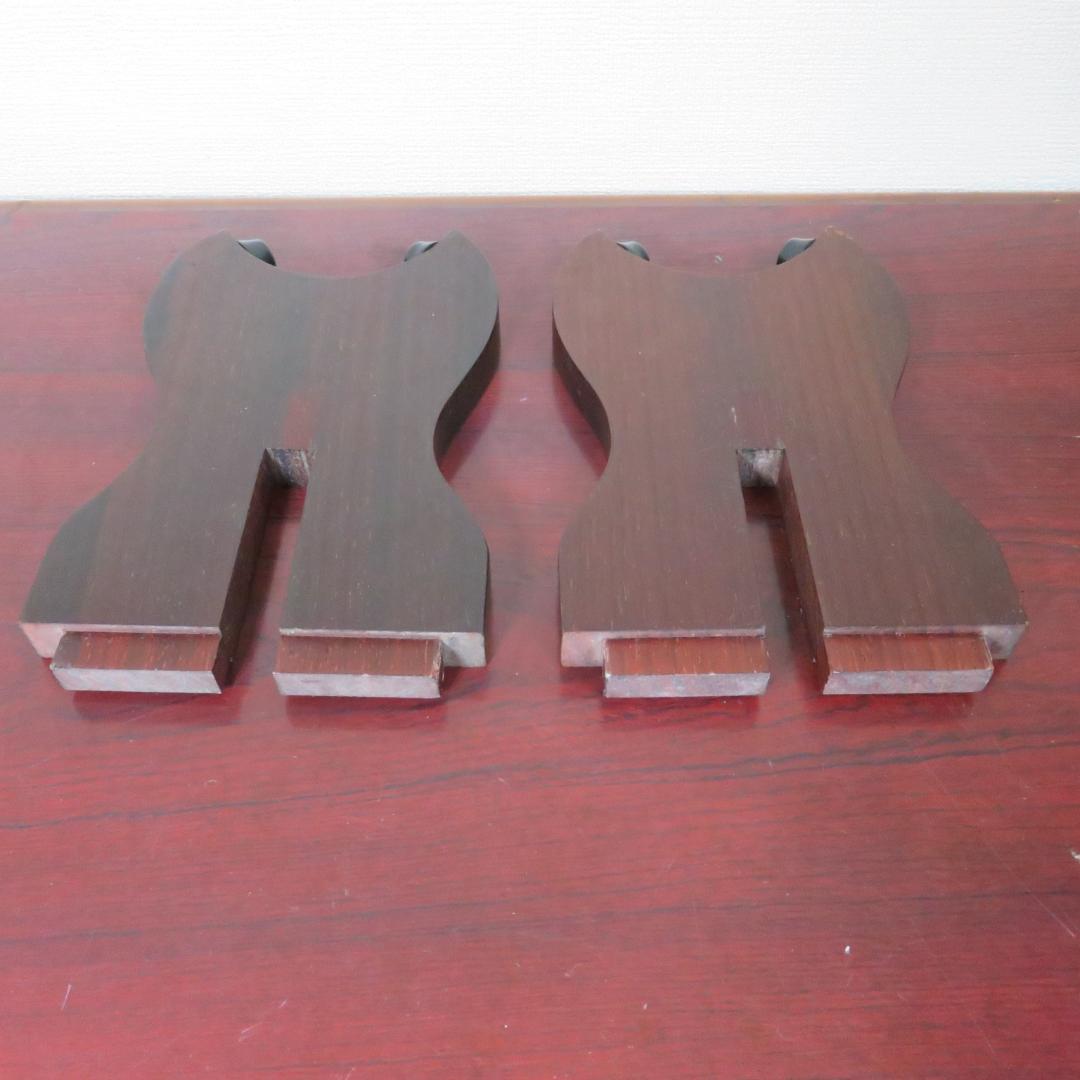 天然木 中筒台 象牙台 唐木 赤木 木製 牙飾り台 組み立て式