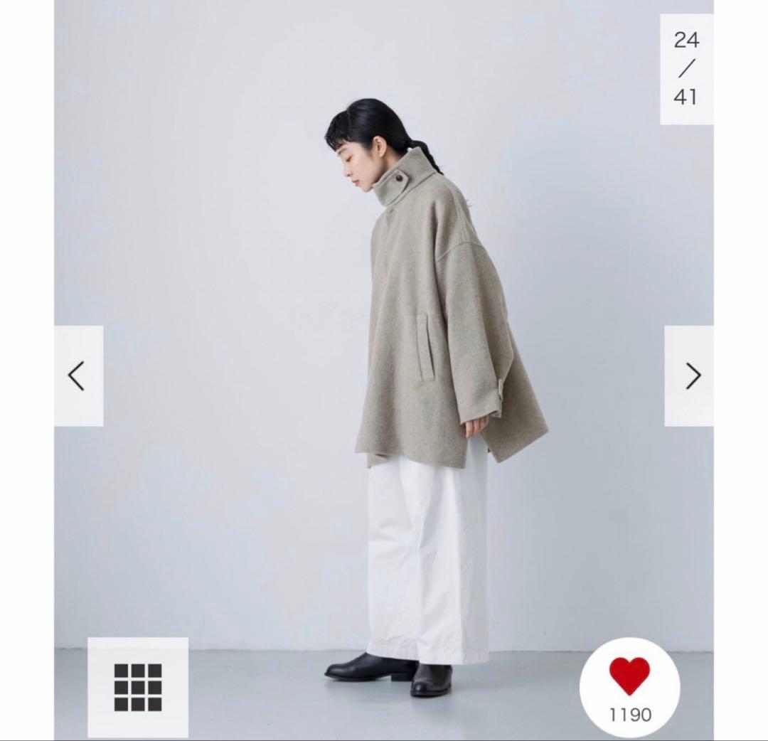 新品タグ付　GREGE かぐれ ウールスタンドショートコート