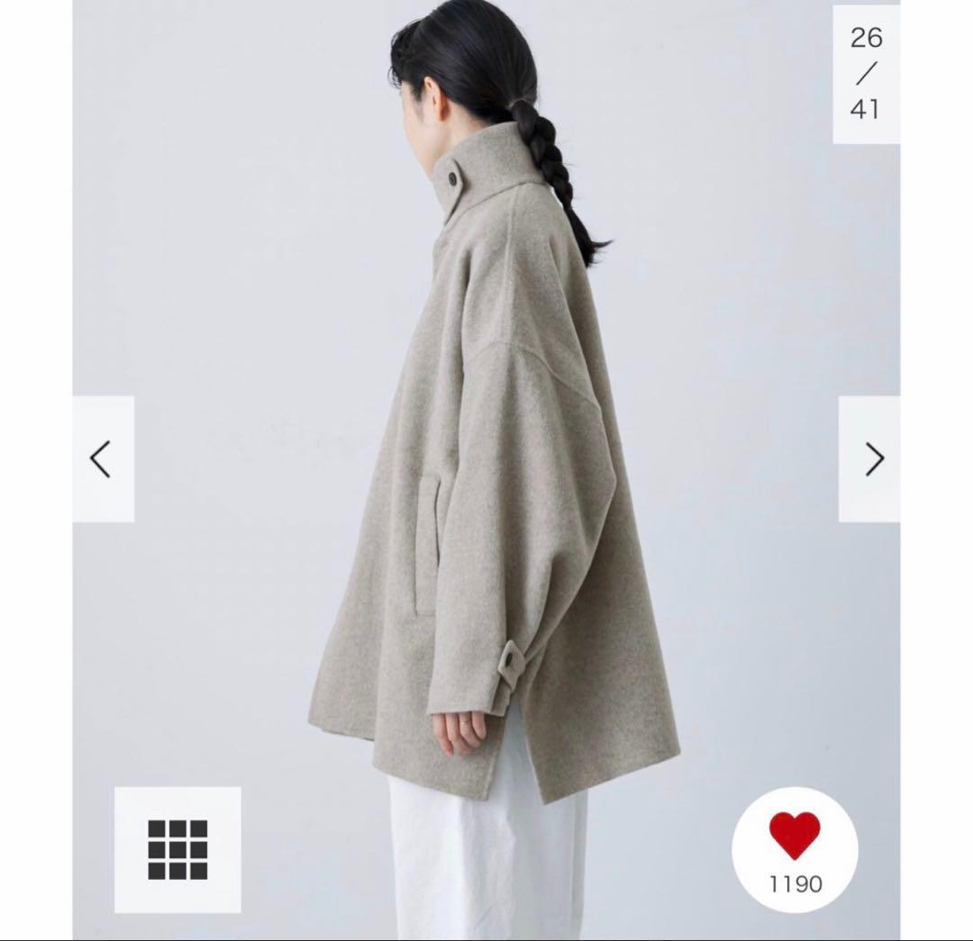 新品タグ付　GREGE かぐれ ウールスタンドショートコート