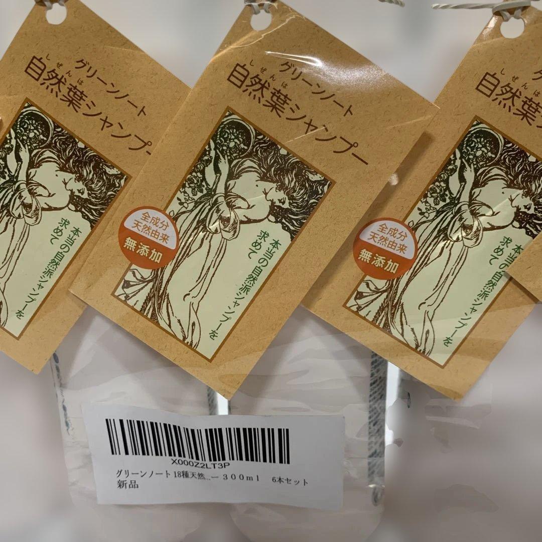 グリーンノート 18種天然アミノ酸　自然葉シャンプー ３００ｍｌ 　6本セット