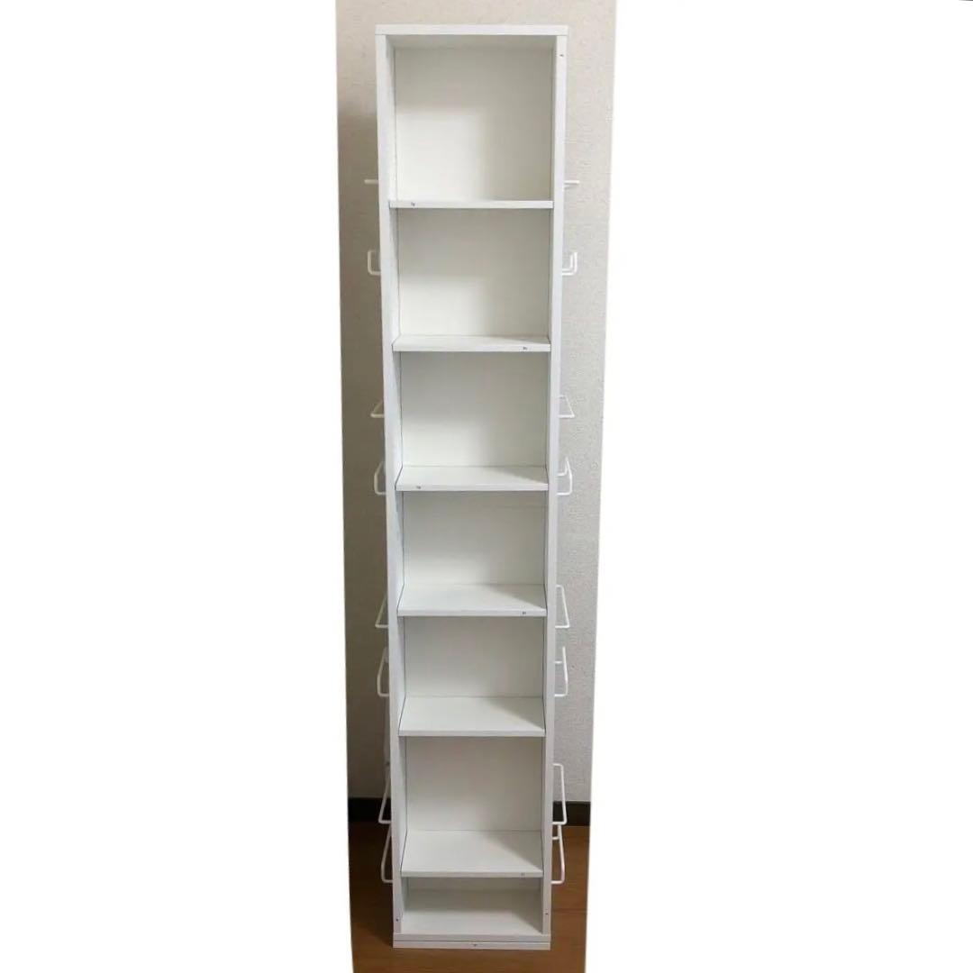 【送料8600円込み】回転本棚 白 本棚 360度 ラック 大容量 回転ラック