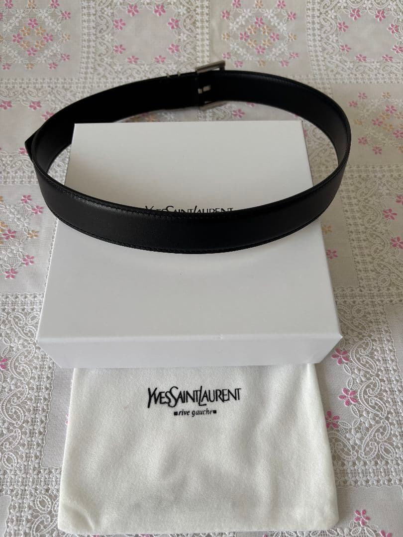 レディース YSL サンローランレザーベルト 95CM