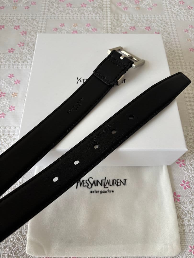 レディース YSL サンローランレザーベルト 95CM
