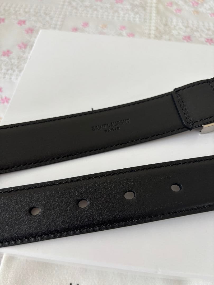 レディース YSL サンローランレザーベルト 95CM