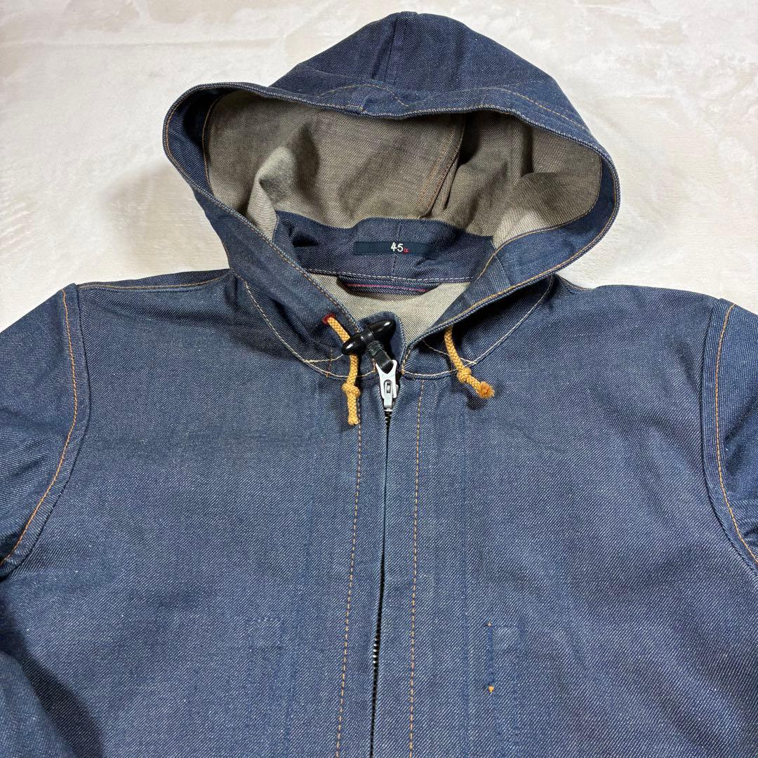 45R 極美品 デニムのヨットパーカー インディゴ WALDESジップ サイズ3