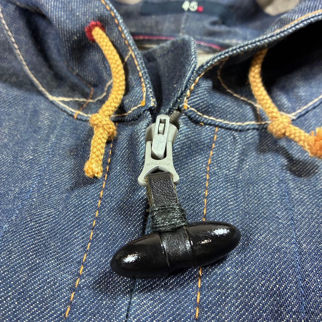 45R 極美品 デニムのヨットパーカー インディゴ WALDESジップ サイズ3