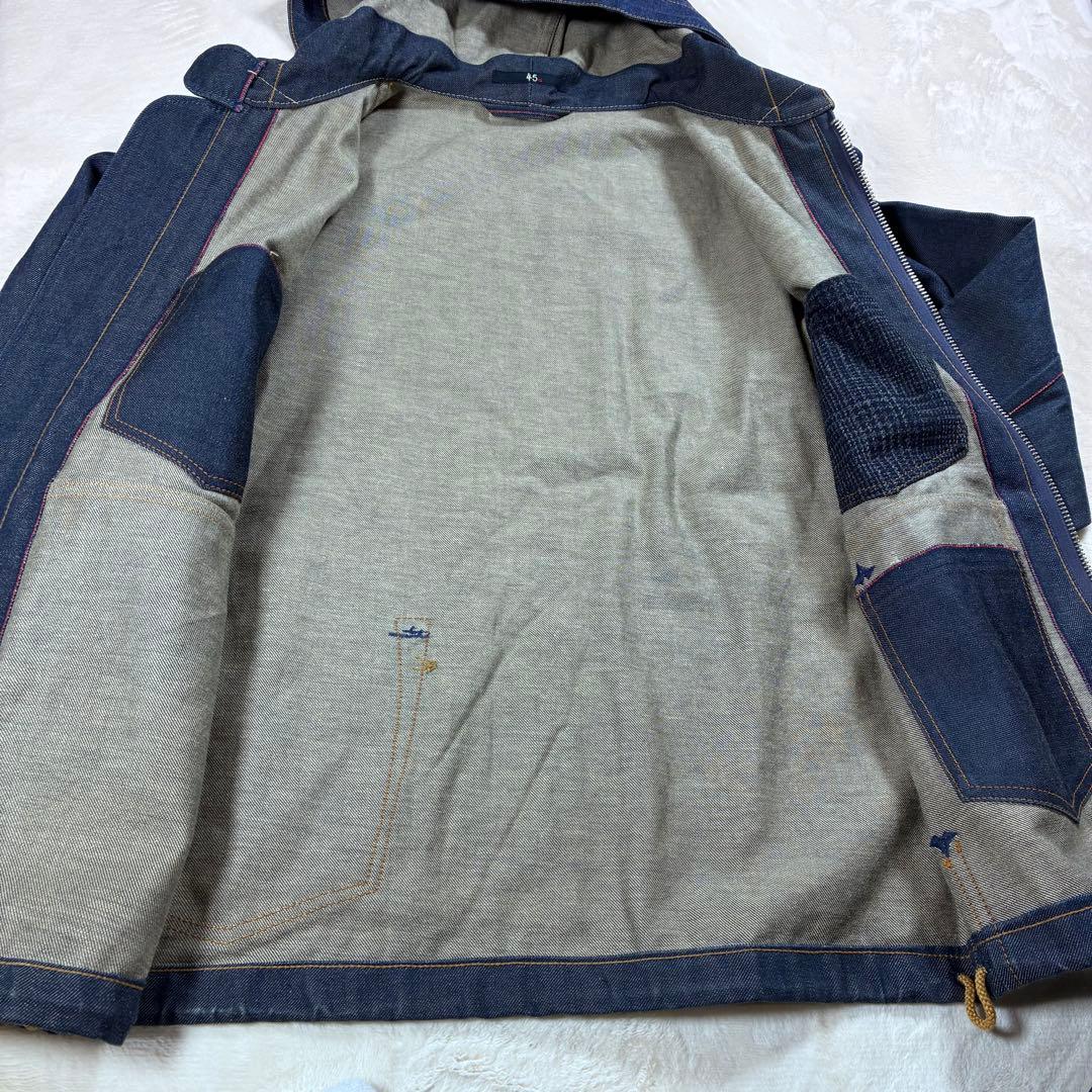 45R 極美品 デニムのヨットパーカー インディゴ WALDESジップ サイズ3