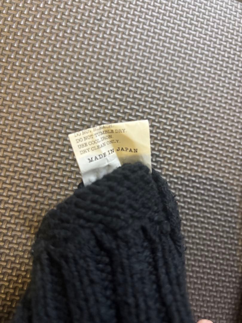 THREEFACE ブラックコットンニットセーター M