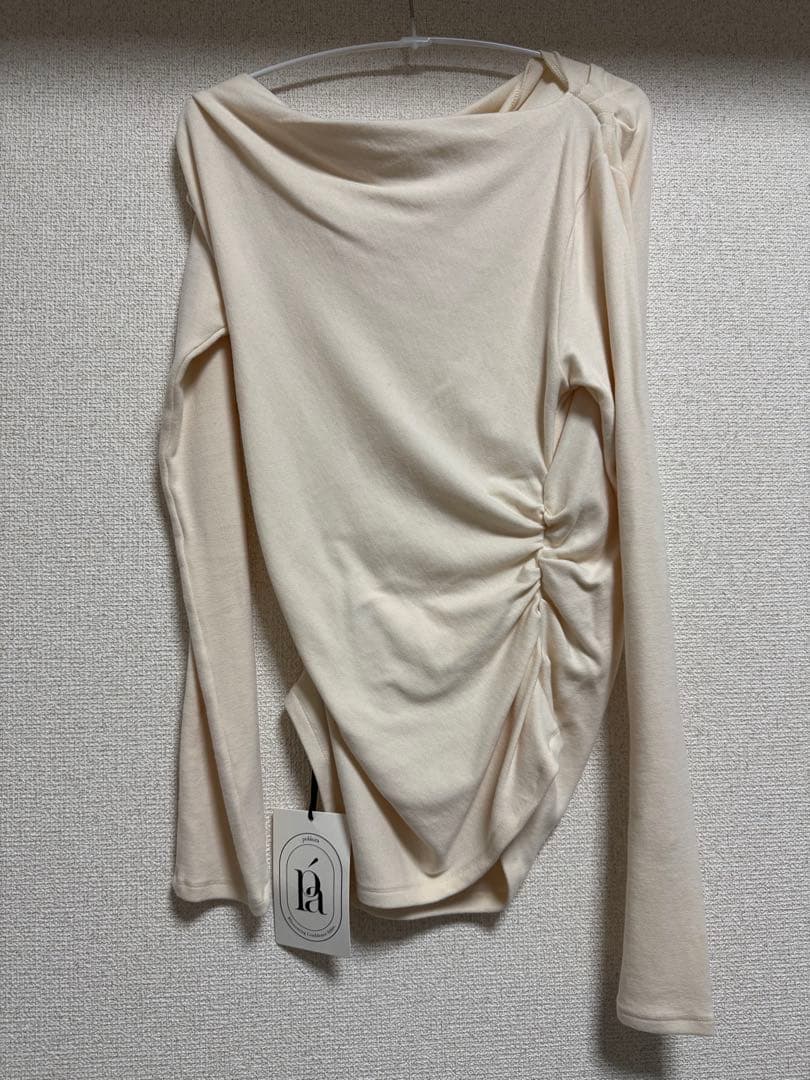 polaura アシンメトリードレープロングスリーブトップス
