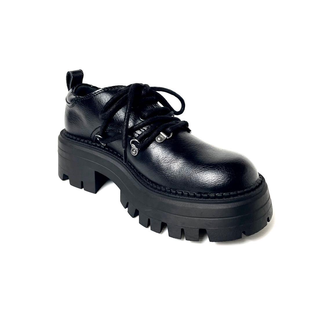 ZARA 新品 タグ付 25.5cm 39 マルチレース レースアップシューズ