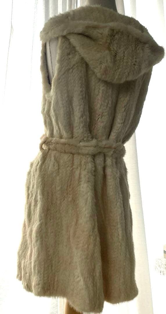 ミンク　フード付きファージレ　フード付き