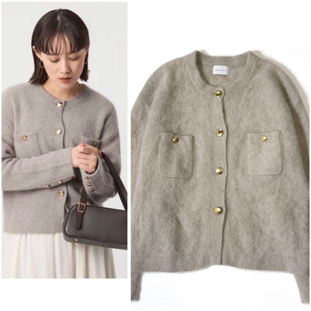 グリーンレーベルリラクシング デイリーエリートカーデ ベージュ カシミヤ