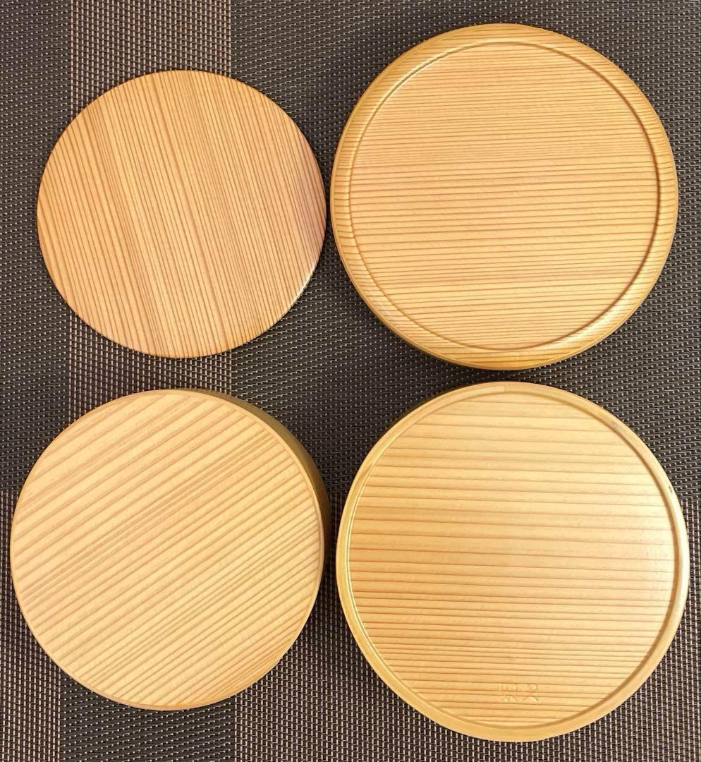 未使用　栗久　曲げわっぱ　入子丸弁当　二段　弁当箱