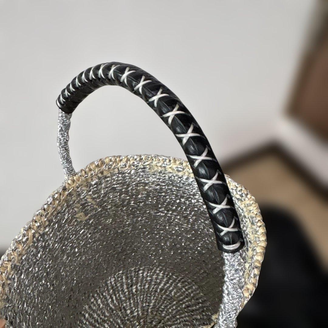 メオンブルー　ショルダー カゴバッグ　meongblue