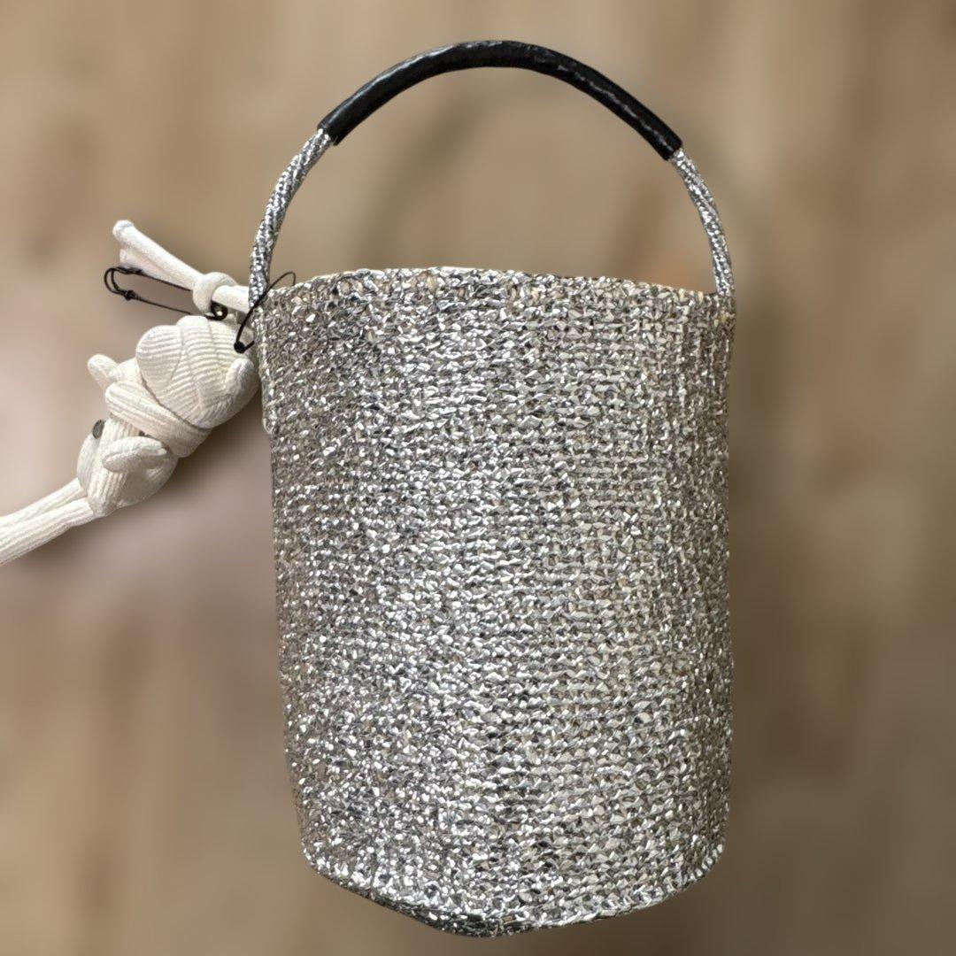 メオンブルー　ショルダー カゴバッグ　meongblue