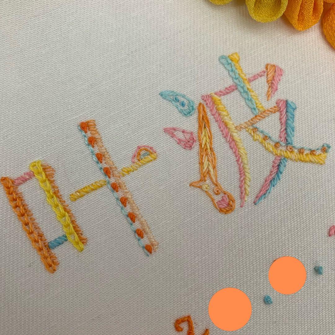 専用　命名書　つまみ細工　刺繍　ネームボード　名前旗　オーダー