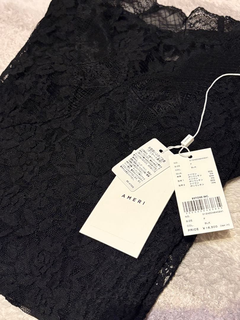 トップス AMERI VINTAGE COMBINATION LACE TOP