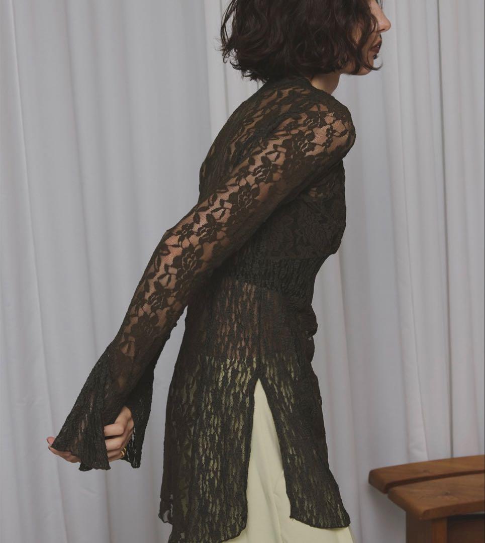 トップス AMERI VINTAGE COMBINATION LACE TOP