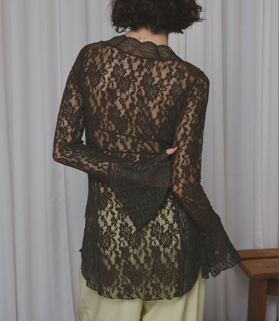 トップス AMERI VINTAGE COMBINATION LACE TOP