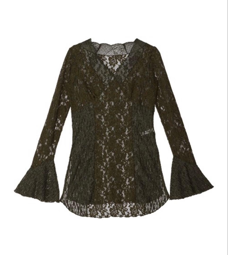 トップス AMERI VINTAGE COMBINATION LACE TOP