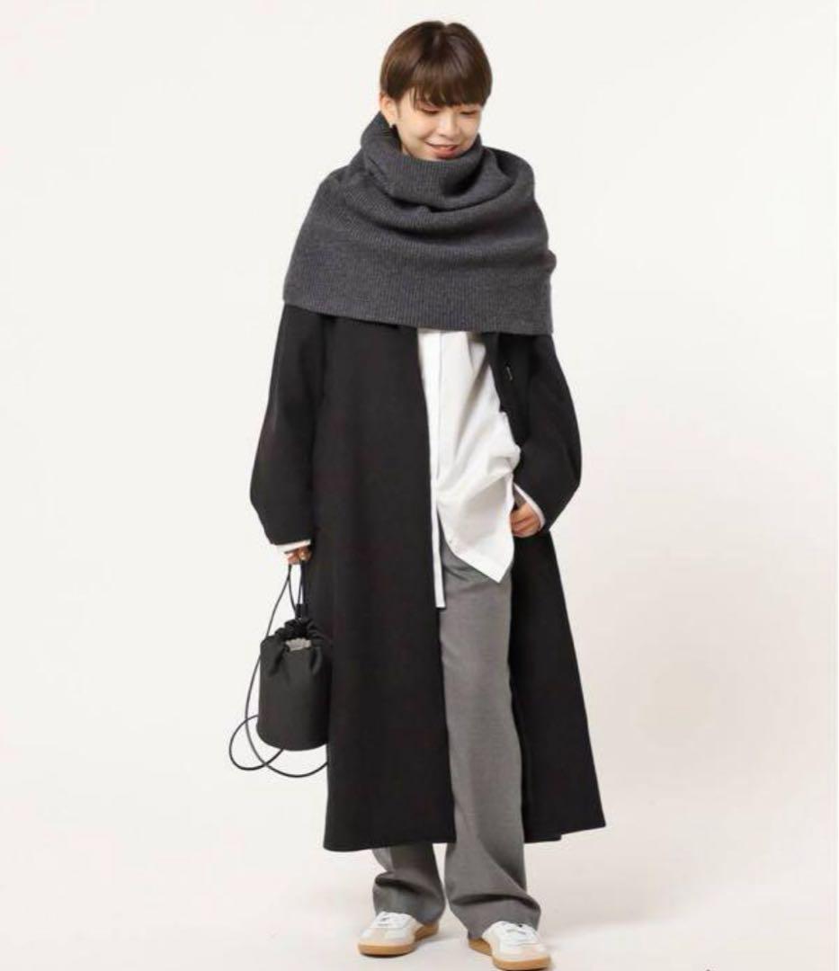 極美品　AP STUDIO リブニットケープ