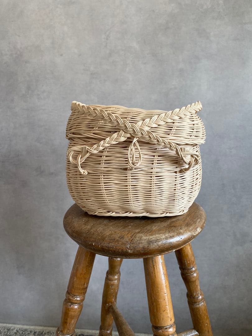 パニエ ナチュラル かごバッグ サックドフィヨンセ フランス アンティーク