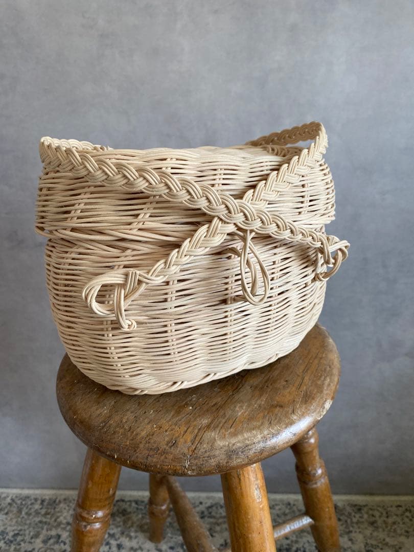 パニエ ナチュラル かごバッグ サックドフィヨンセ フランス アンティーク