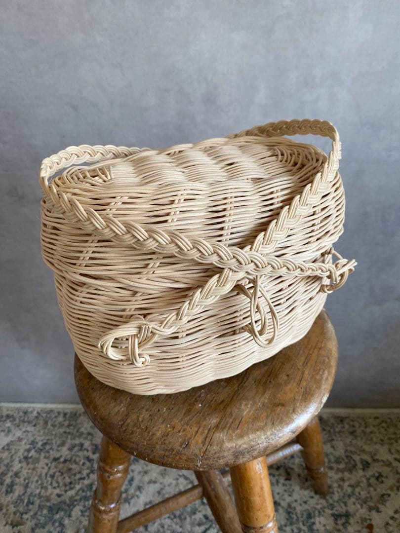 パニエ ナチュラル かごバッグ サックドフィヨンセ フランス アンティーク