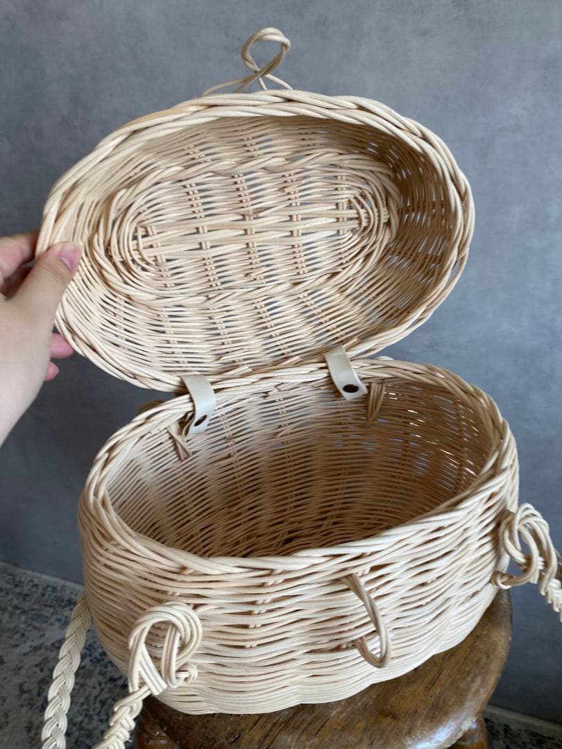 パニエ ナチュラル かごバッグ サックドフィヨンセ フランス アンティーク